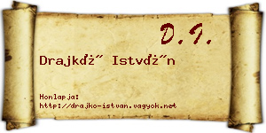 Drajkó István névjegykártya