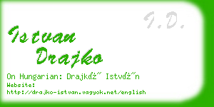 istvan drajko business card